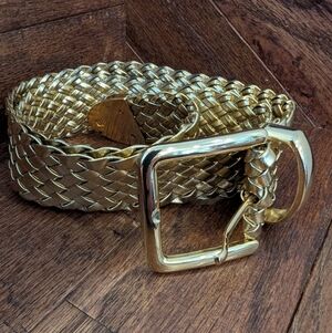 Vintage 70s Gold Braided Belt Woman's Size Medium/Large New!